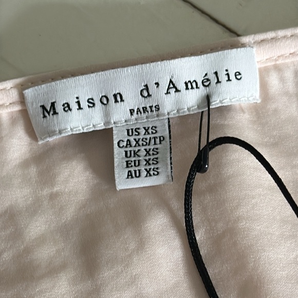 MAISON D’AMELIE XS BRAND NEW WITH TAGS, BLUSH, PINK BLOUSE NWT - Picture 10 of 12